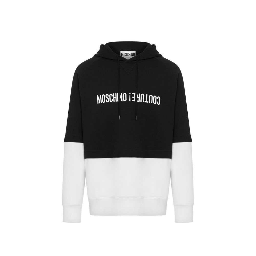 Felpa in cotone nero Moschino