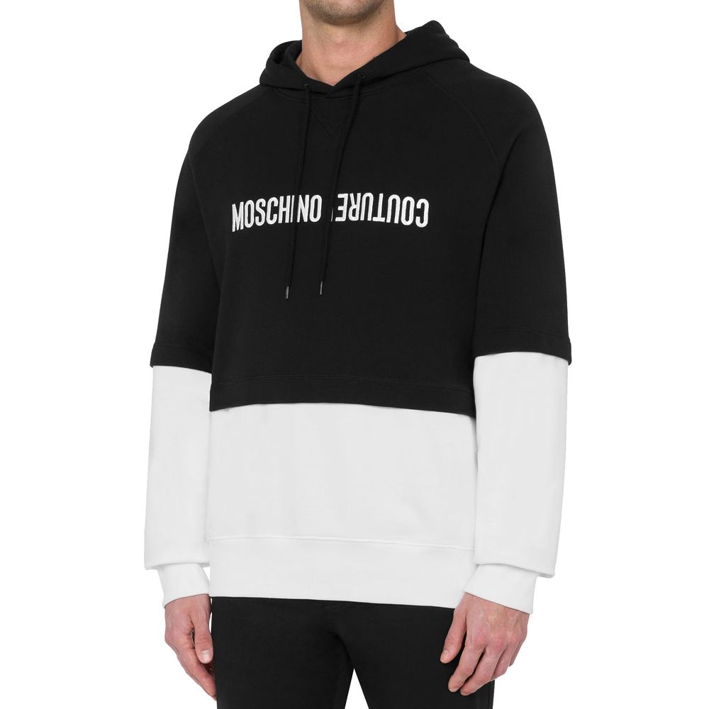 Felpa in cotone nero Moschino