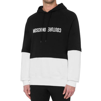 Felpa in cotone nero Moschino