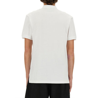 Polo in cotone bianco Moschino Couture