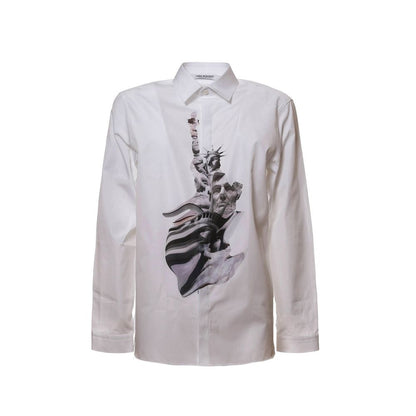 Camicia fantasia Neil Barrett in cotone bianco