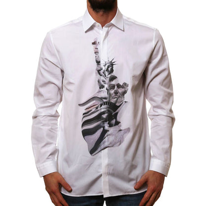 Camicia fantasia Neil Barrett in cotone bianco