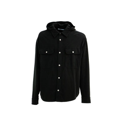 Camicia Palm Angels in denim nera