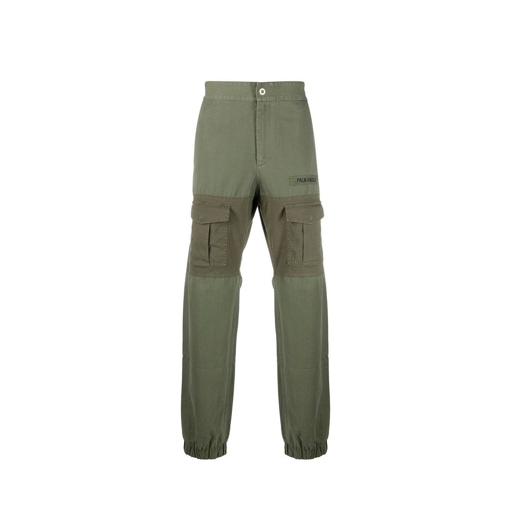 Palm Angels Pantaloni cargo bicolore in cotone