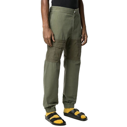 Palm Angels Pantaloni cargo bicolore in cotone