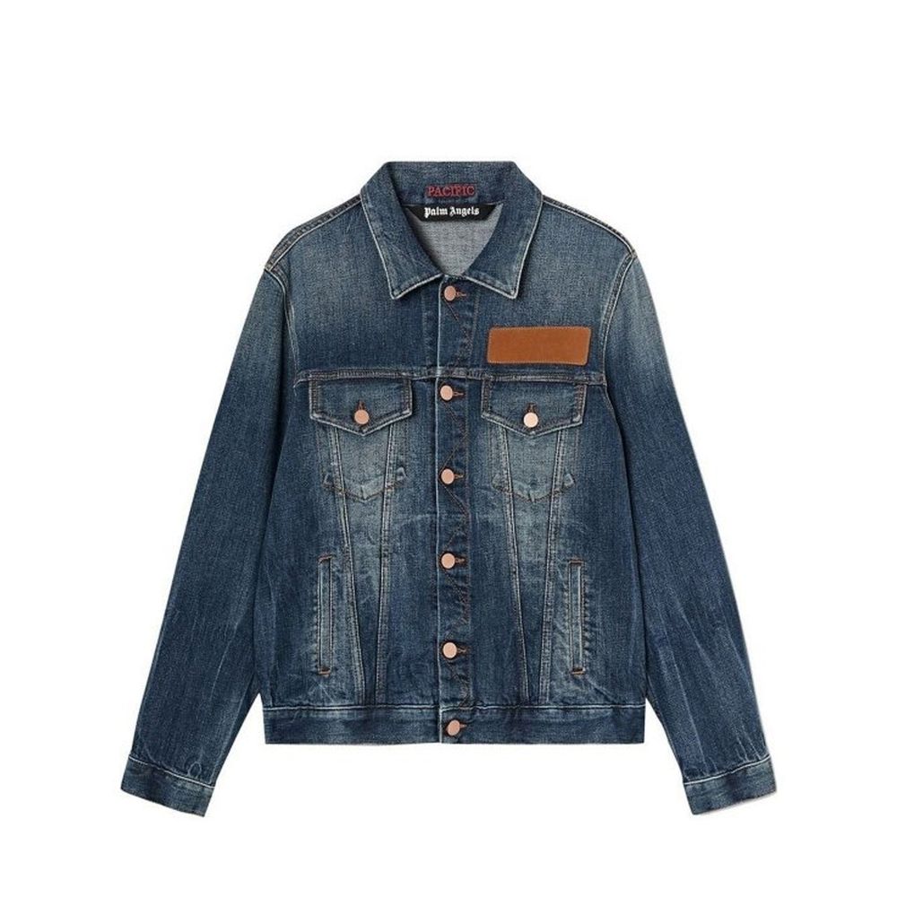 Veste en jean en coton bleu Palm Angels