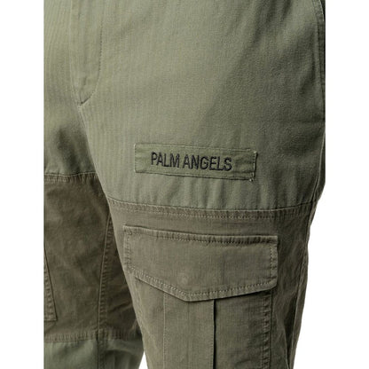 Palm Angels Pantaloni cargo bicolore in cotone