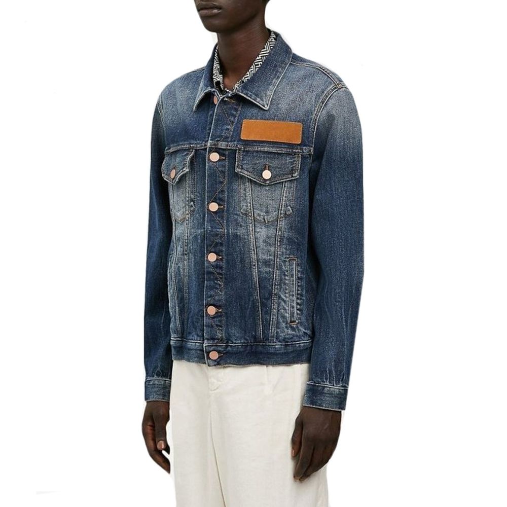 Veste en jean en coton bleu Palm Angels