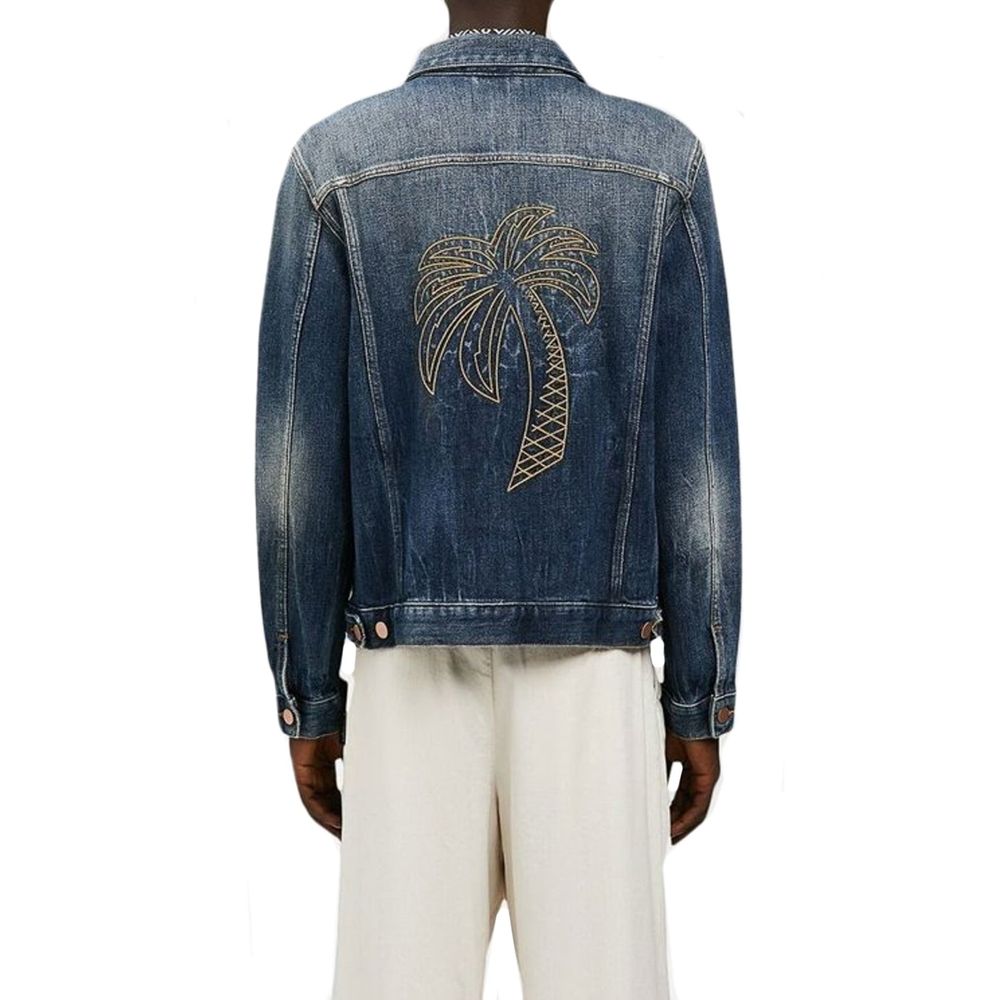Veste en jean en coton bleu Palm Angels