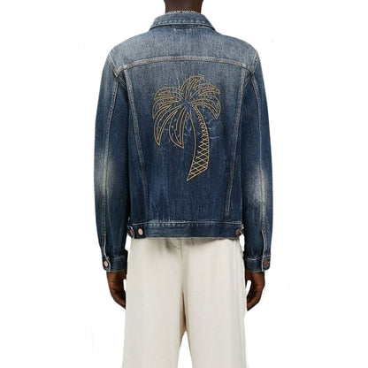 Veste en jean en coton bleu Palm Angels