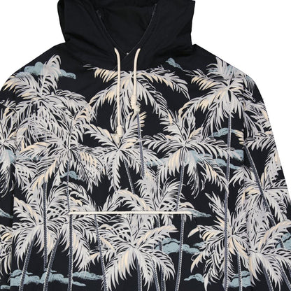 Camicia fantasia Palm Angels nera in cotone