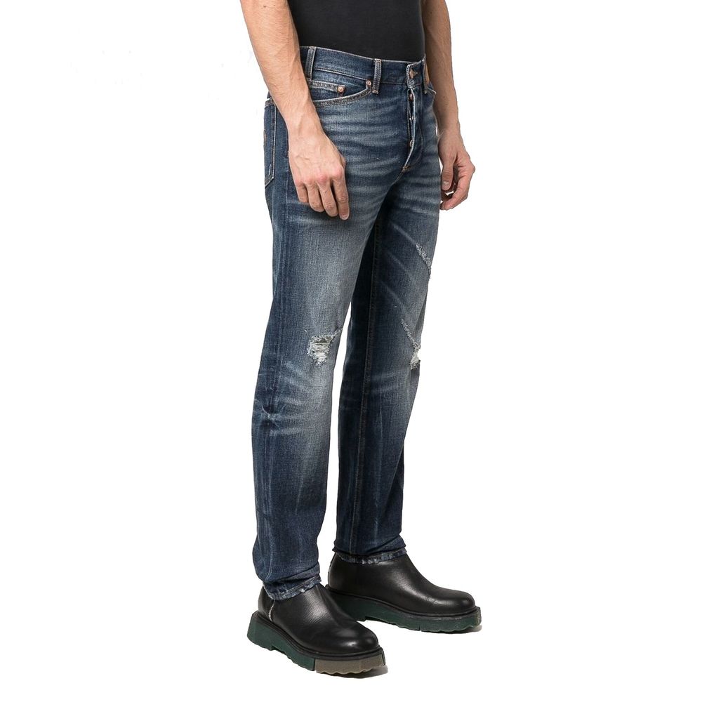 Jean droit en coton bleu Palm Angels