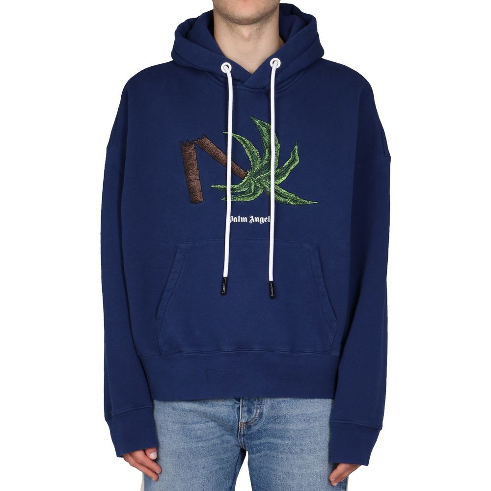 Felpa Palm Angels in cotone blu