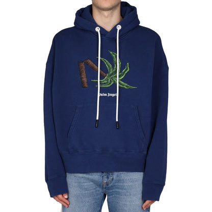 Felpa Palm Angels in cotone blu