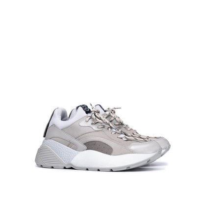 Baskets épaisses en cuir végétalien gris Stella McCartney