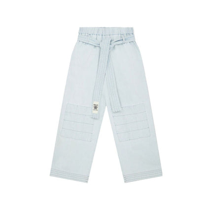 Pantaloni casual in cotone blu Stella McCartney