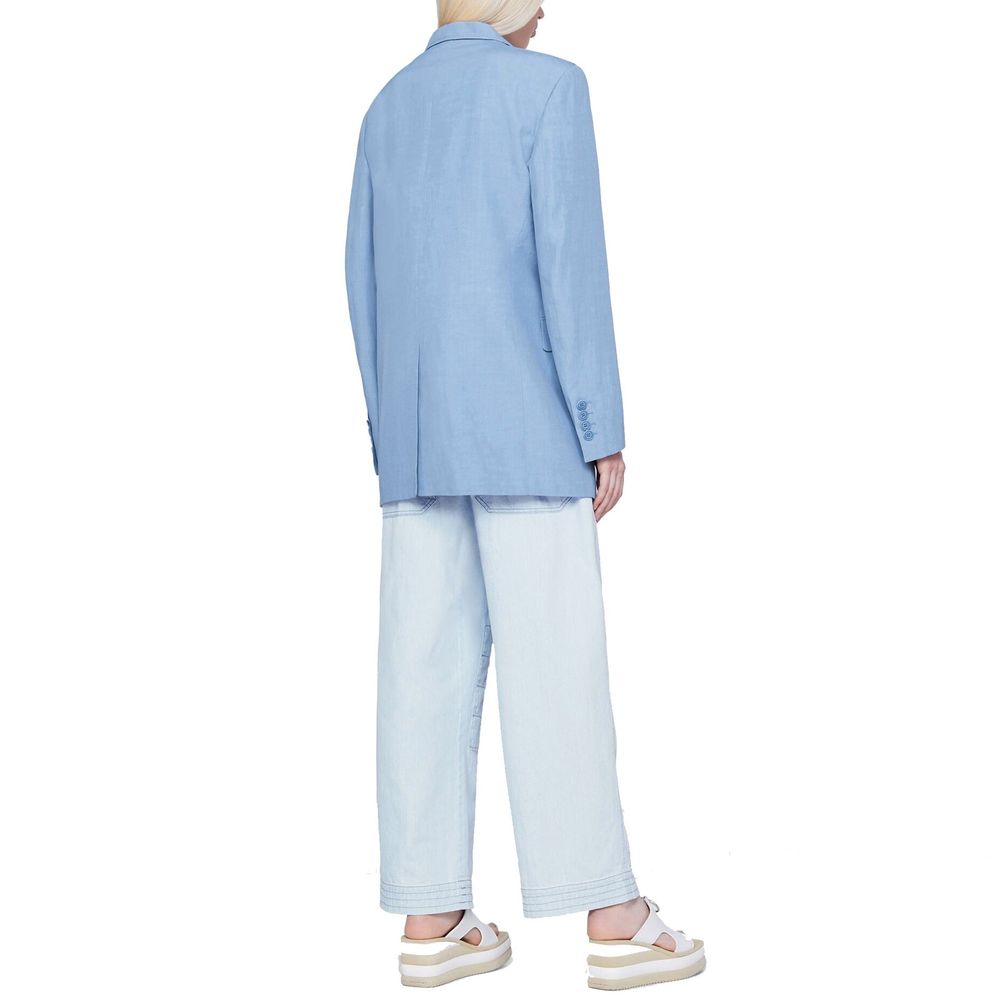 Pantaloni casual in cotone blu Stella McCartney