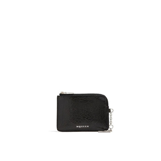 Alexander McQueen Borsa a tracolla in pelle di vitello nera