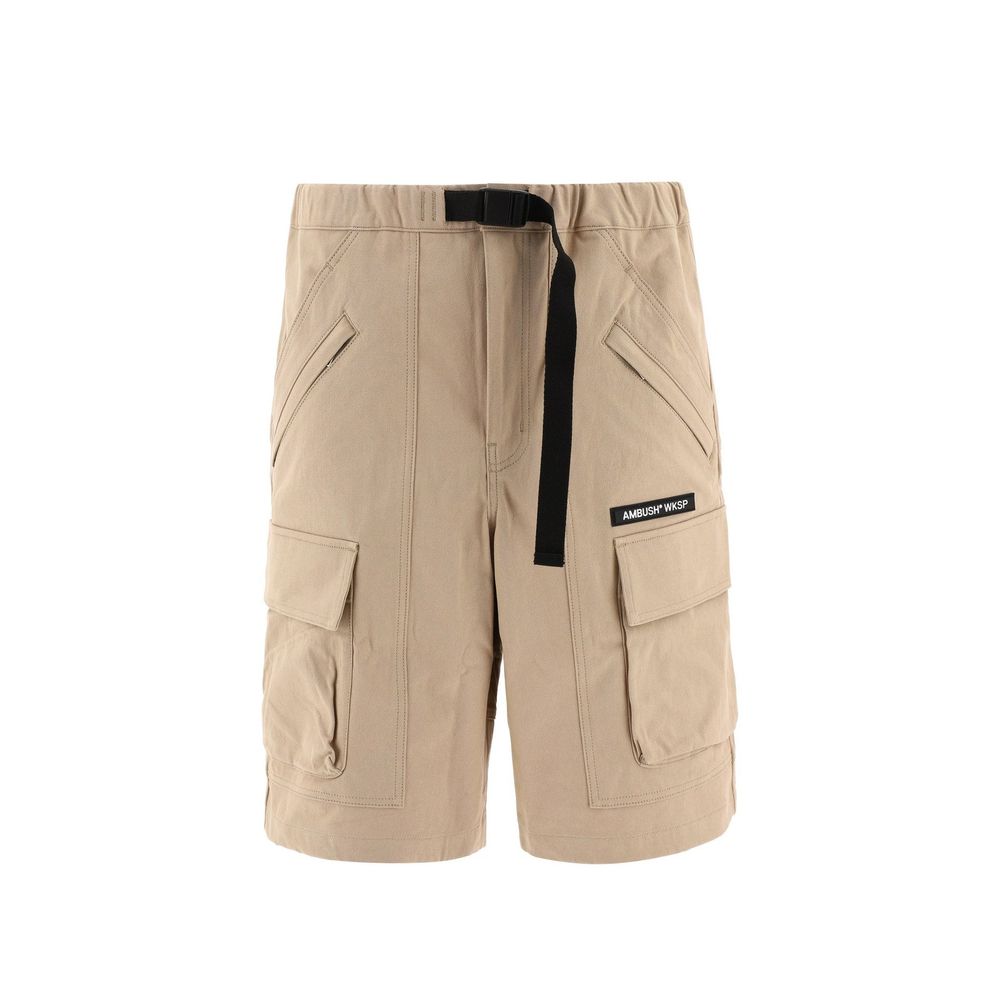 Shorts bermudas en coton beige Ambush