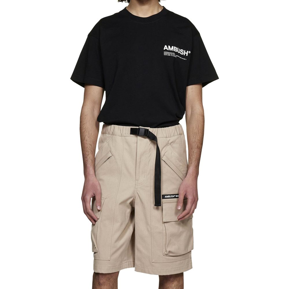 Shorts bermudas en coton beige Ambush