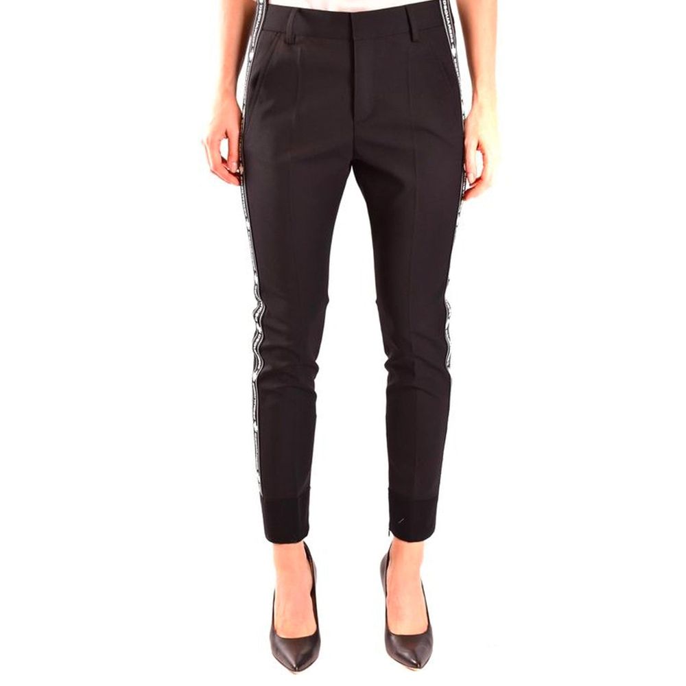 Pantalon habillé Dsquared² en laine noire