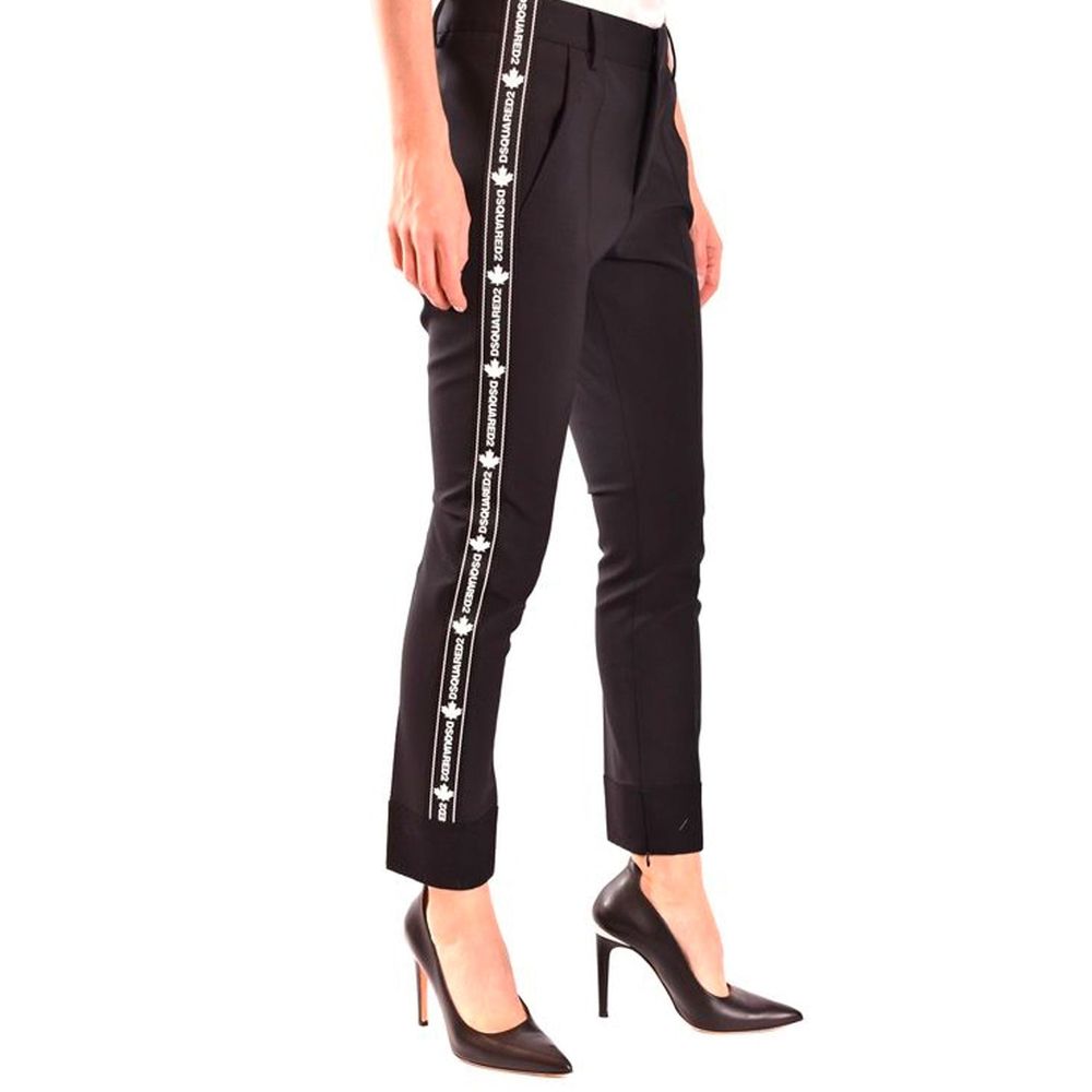 Pantalon habillé Dsquared² en laine noire
