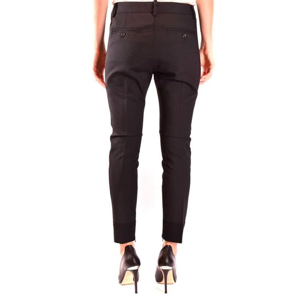 Pantalon habillé Dsquared² en laine noire