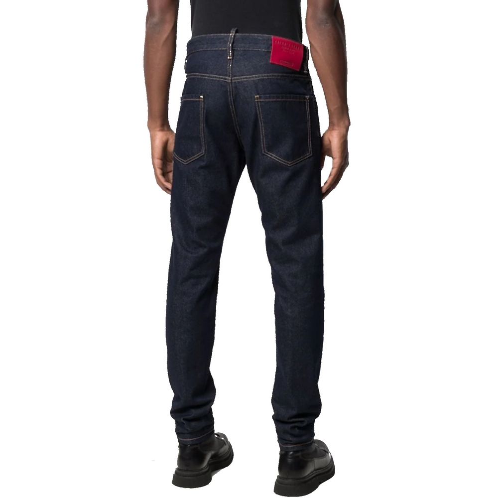 Jean Dsquared² coupe droite en coton bleu