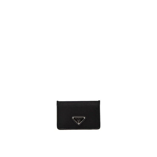 Portacarte Prada in nylon nero