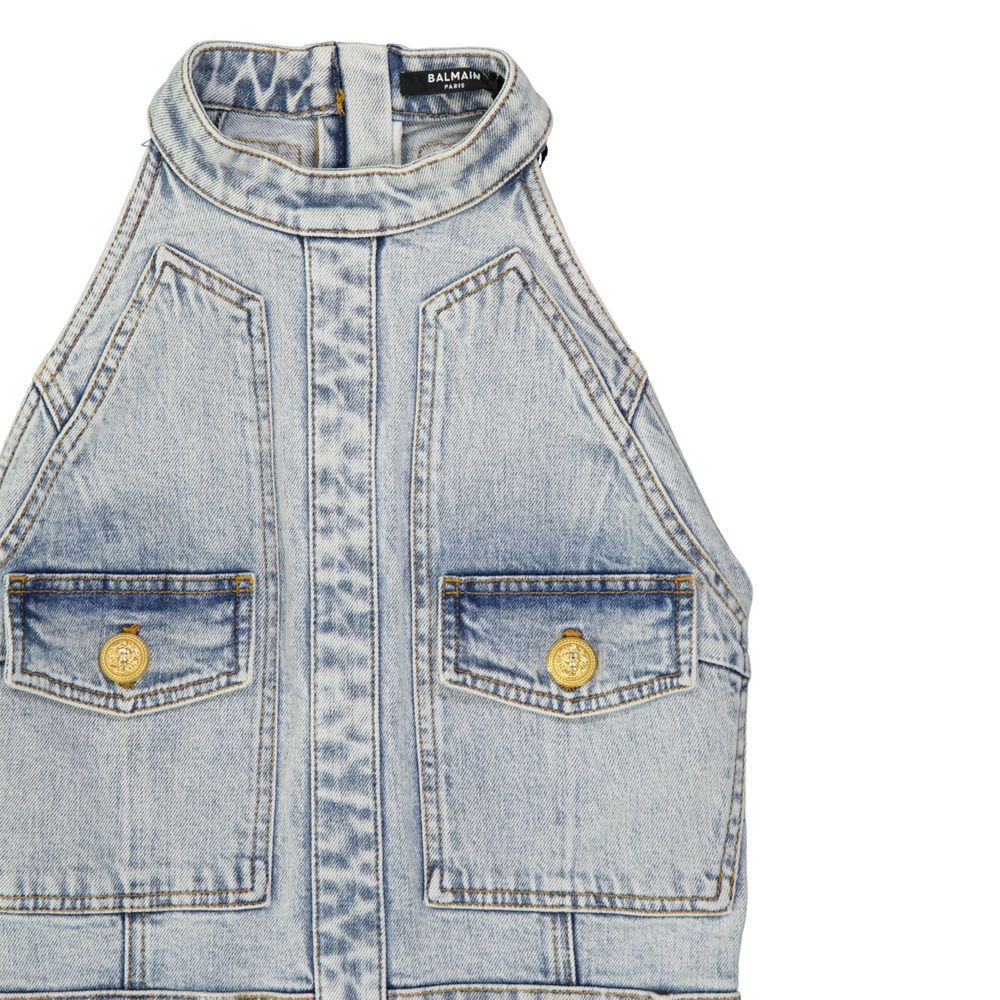 Robe décontractée Balmain en coton bleu