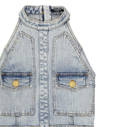 Robe décontractée Balmain en coton bleu