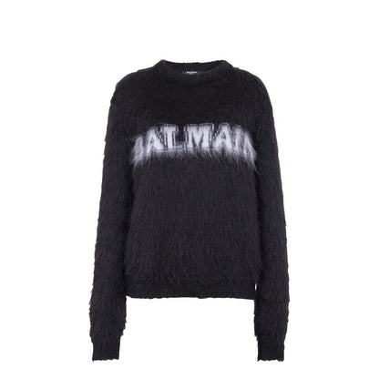 Felpa Balmain in mohair nera