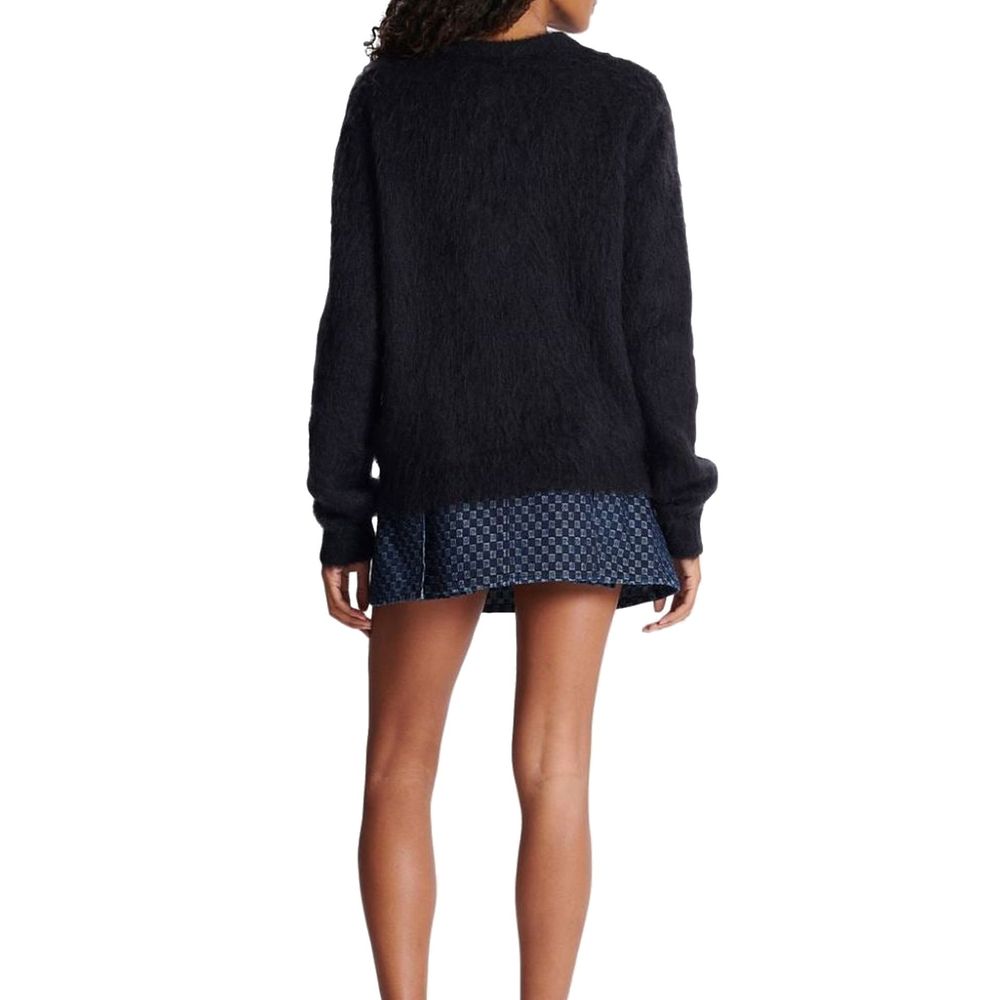 Felpa Balmain in mohair nera