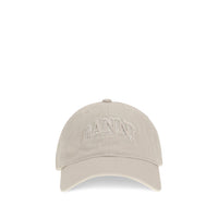 Ganni Berretto da Baseball in Cotone Beige