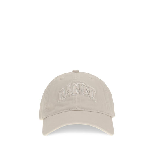 Ganni Berretto da Baseball in Cotone Beige