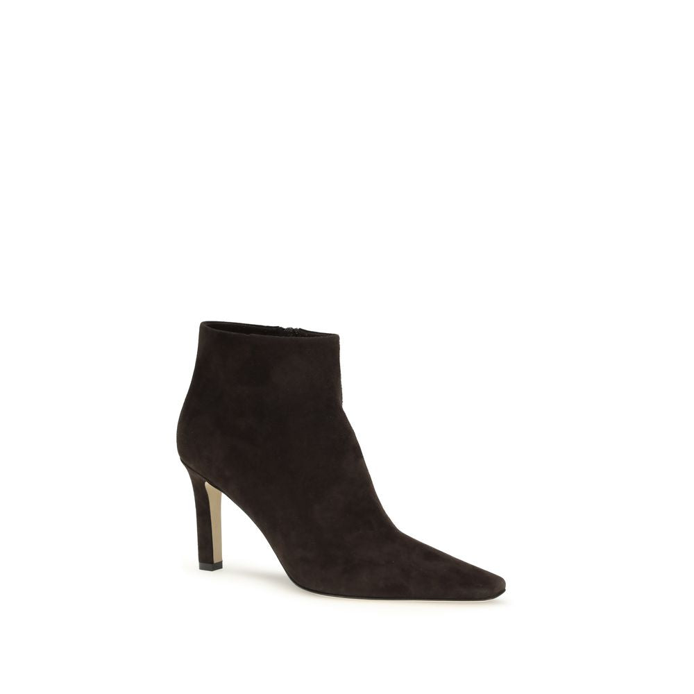 Les bottines The Row en chevreau marron