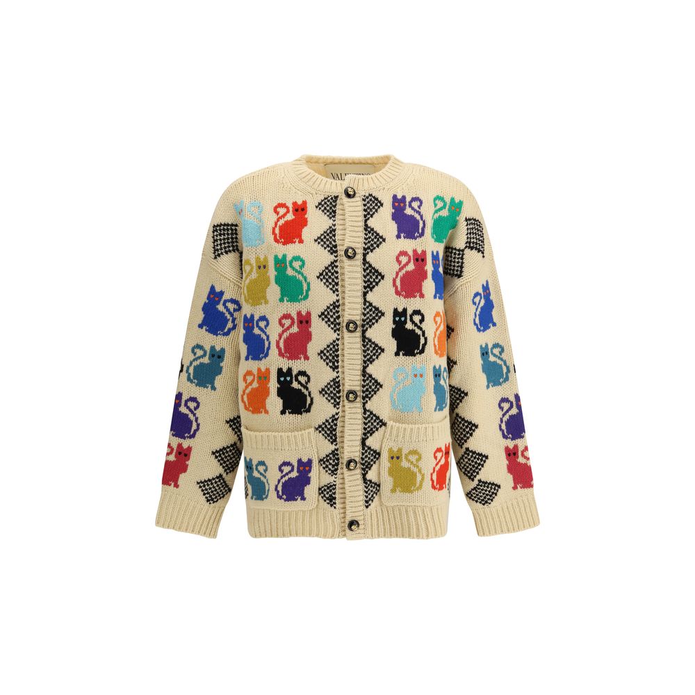 Cardigan Valentino in pile di lana multicolore