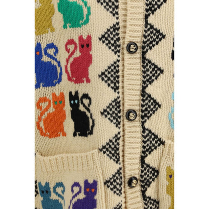 Cardigan Valentino in pile di lana multicolore