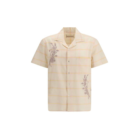 Camicia a maniche corte in cotone multicolore Baziszt