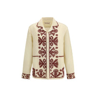 Chemise Baziszt en chanvre à motif beige