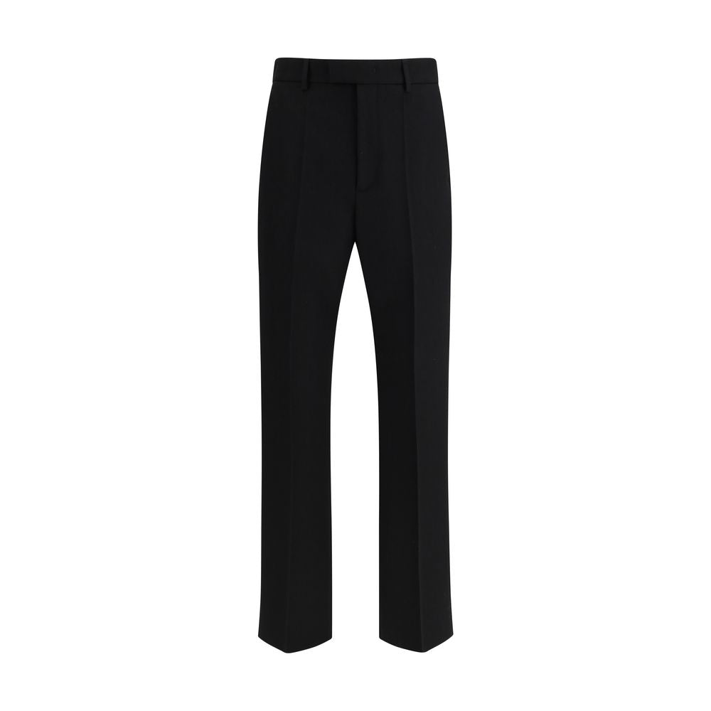 Pantalon de costume Valentino en laine polaire noire