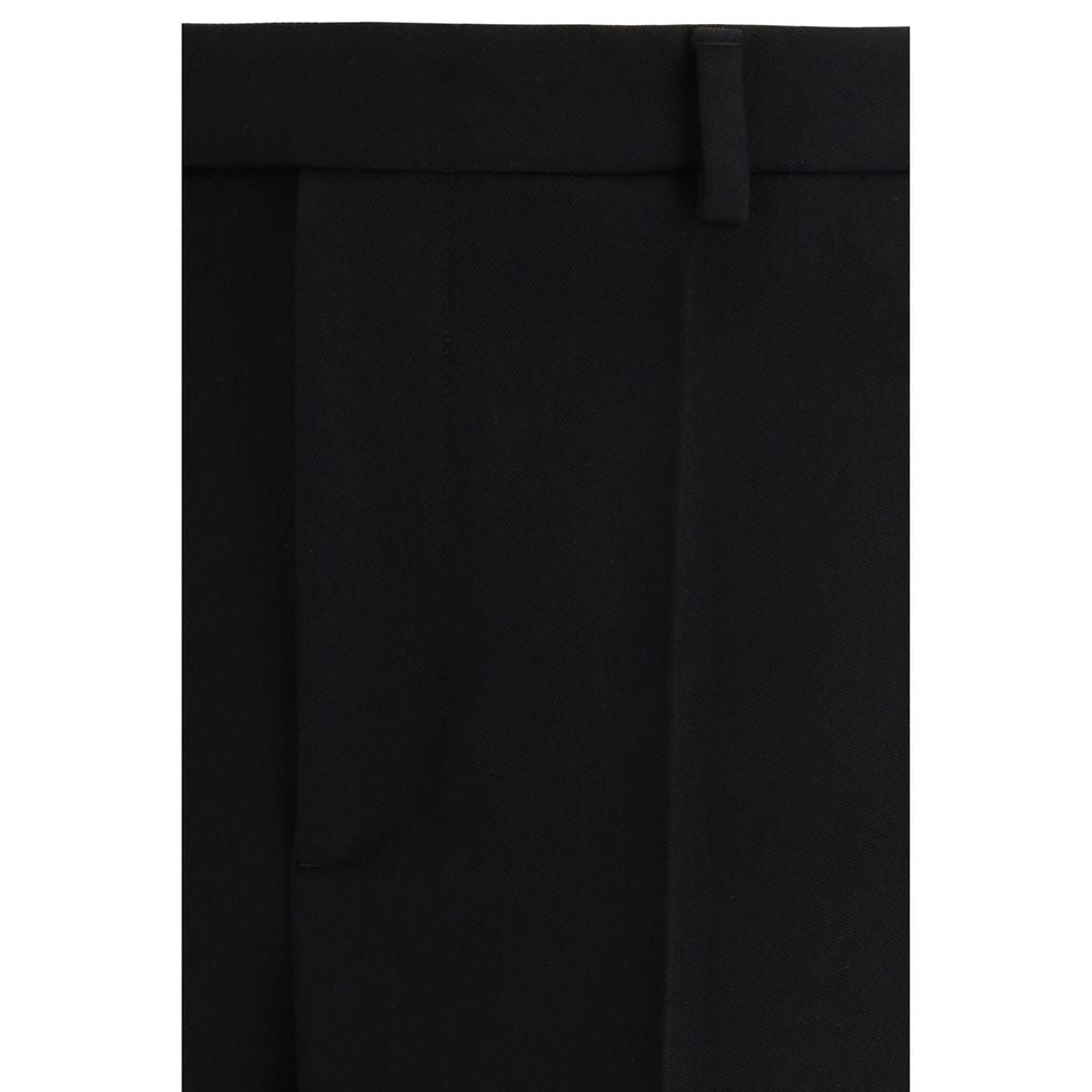 Pantalon de costume Valentino en laine polaire noire