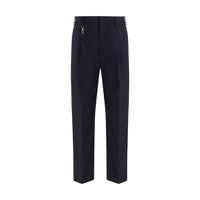 Pantaloni Casual Prada in Cotone Blu