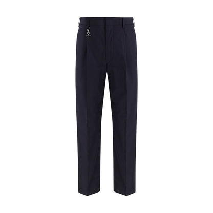 Pantaloni Casual Prada in Cotone Blu