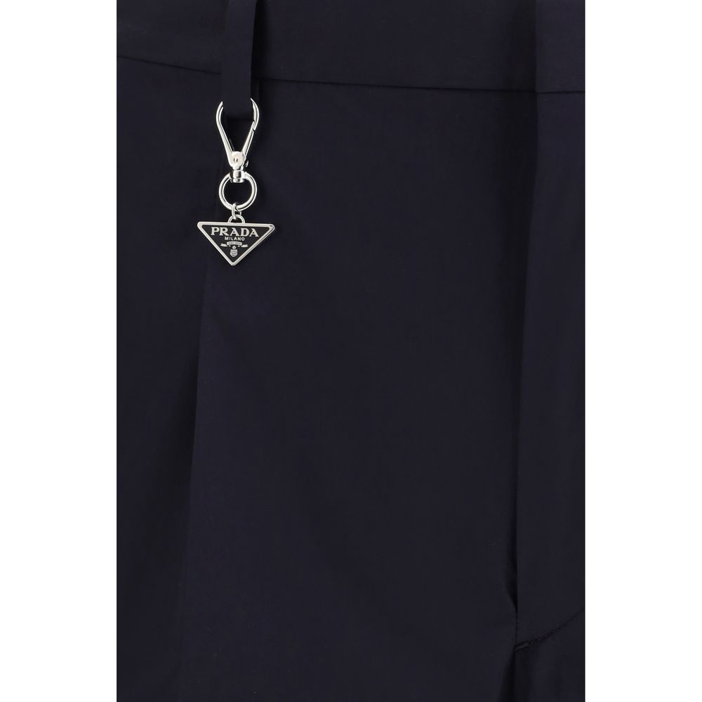 Pantaloni casual Prada in cotone blu