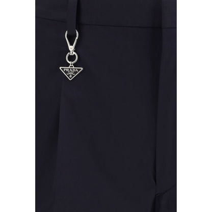 Pantaloni Casual Prada in Cotone Blu