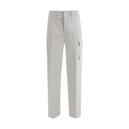 Pantalon cargo Fendi en coton argenté