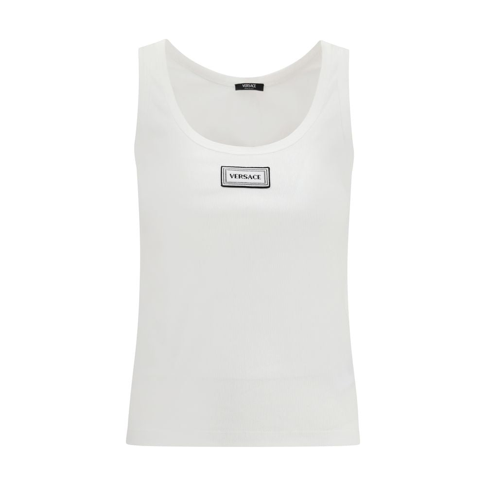 Débardeurs en coton blanc Versace