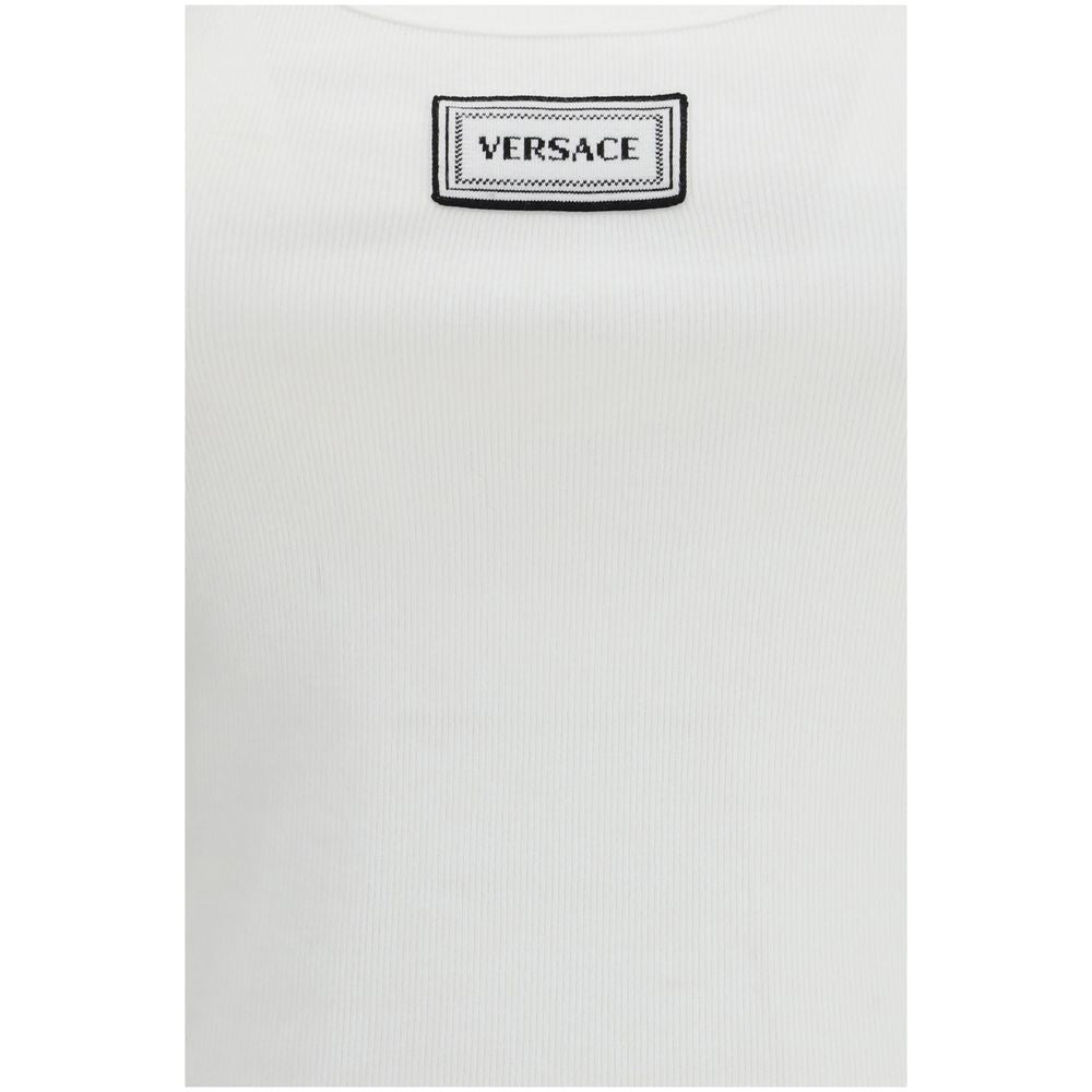Débardeurs en coton blanc Versace