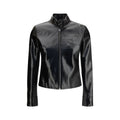 Veste longue Courrèges en coton noir